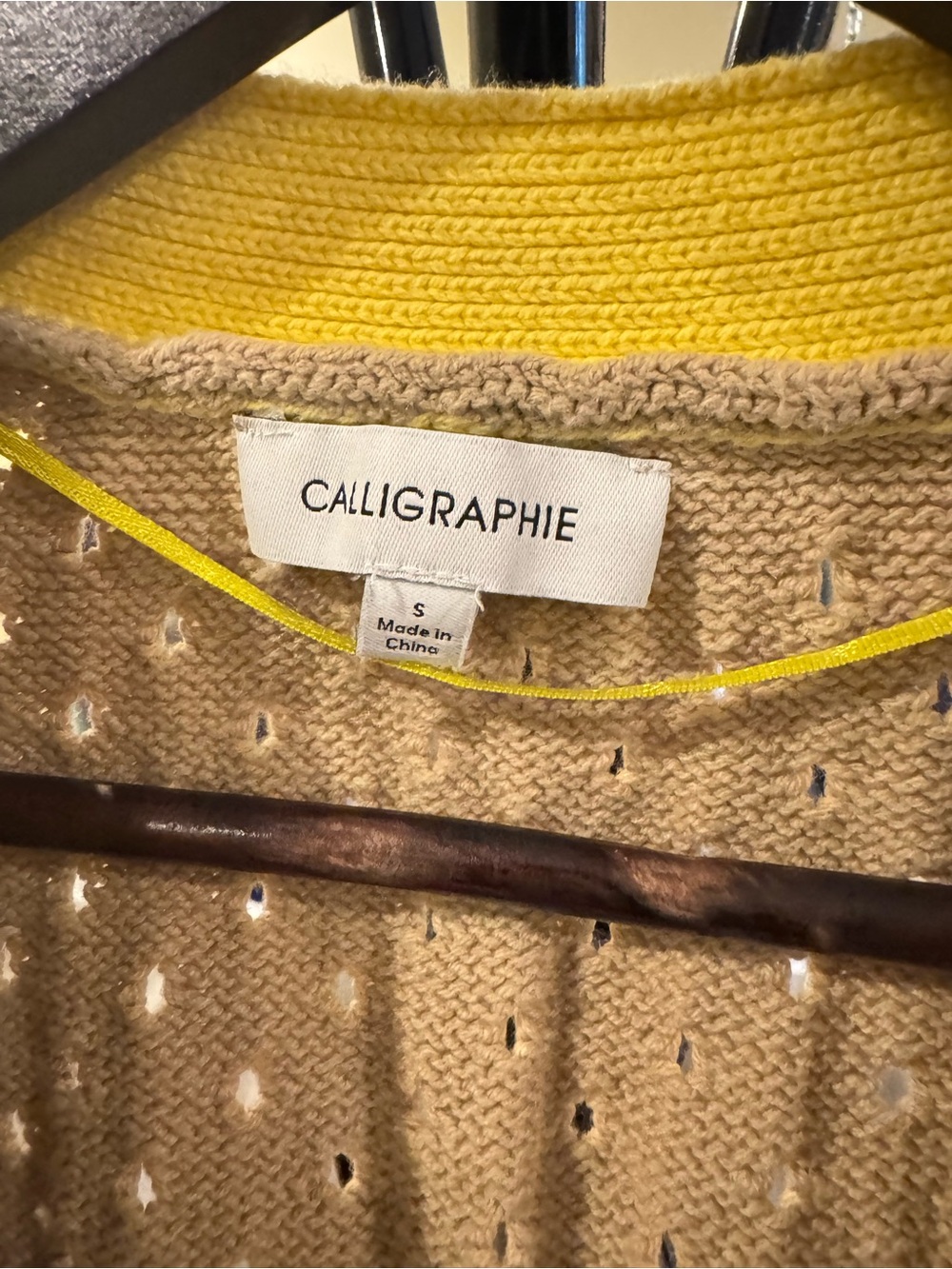 CALLIGRAPHIE Colorblock Ribbed Knit Cardigan Sweater - Picture 2 of 5